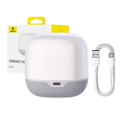 Boxa portabila Baseus AeQur V2, Bluetooth, Sunet 360, Autonomie 30 ore (Alb)