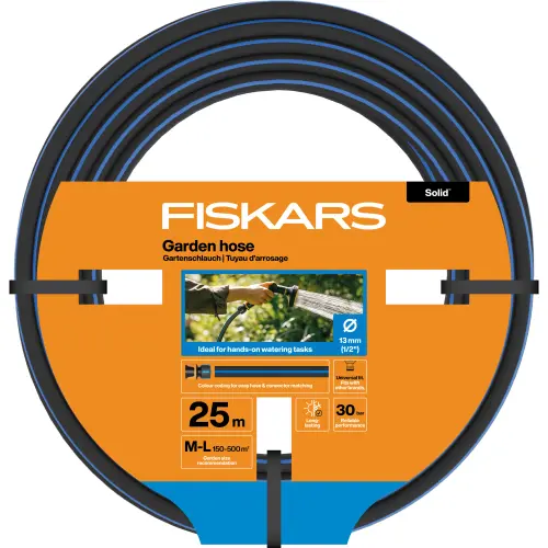 Furtun pentru gradina 25 m, Fiskars Solid, lungime 25 m, diametru 1/2
