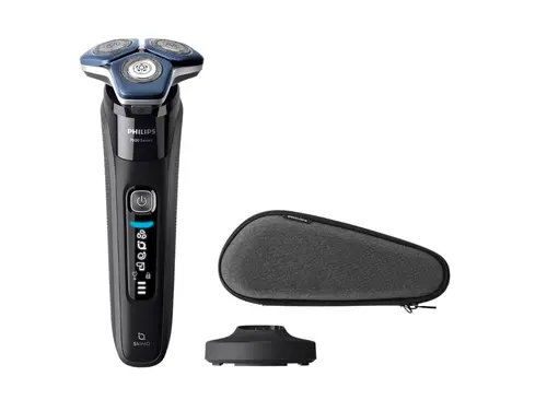 Aparat de ras electric Philips Shaver Seria 7000 S7886/35, Wet&Dry, SkinIQ, Bluetooth, Autonomie 60 minute, 5 W (Gri)