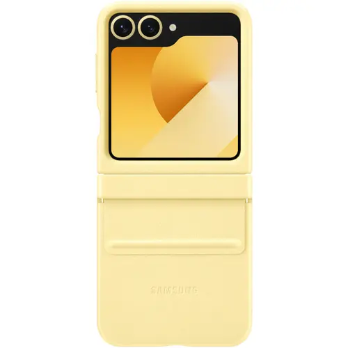 Husa de protectie Samsung Kindsuit Case EF-VF741PYEGWW, Piele, pentru Samsung Galaxy Z Flip 6 (Galben)