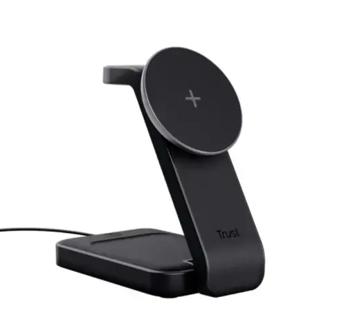 Incarcator wireless Trust 3-in-1 Viro, 15W (Negru)