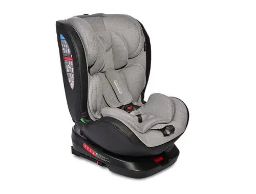 Scaun auto pentru copii Lorelli Nebula, i-Size, Isofix, R129, rotativ 360 grade, 0 luni-12 ani, 40-150 cm, pozitie de somn, reglabil, sistem antibasculare, materiale premium (Gri)