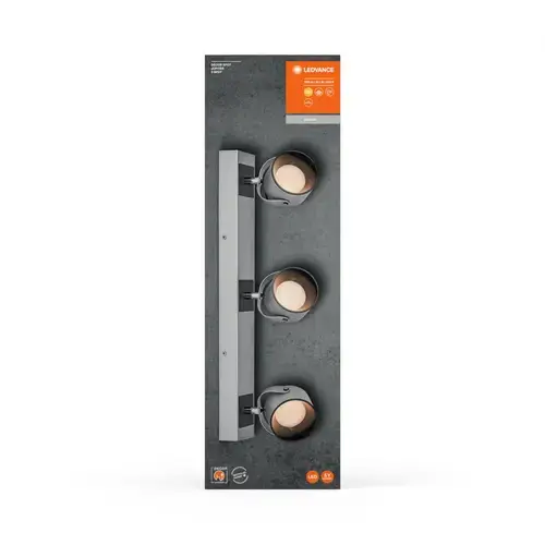 Spot LED triplu ajustabil Ledvance DECOR JUPITER, 16.5W, 1500 lm, lumina calda (3000K), IP20, 500x155x83mm, metal/policarbonat, Argintiu