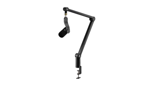 Microfon Gaming Logitech YETICASTER GX, Bundle cu YETI GX si brat Compass boom arm, RGB, LIGHTSYNC, Supercardioid, USB-C la USB-A (Negru)