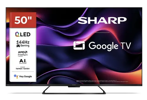 Televizor QLED Sharp 127 cm (50inch) 50HR8465E, Ultra HD 4K, Smart TV, WiFi