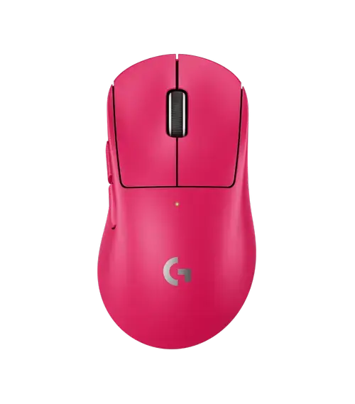 Mouse Gaming Logitech PRO X SUPERLIGHT 2 DEX, LIGHTSPEED Wireless, USB, Senzor HERO 2, 44000 DPI, Autonomie 95 ore (Magenta)