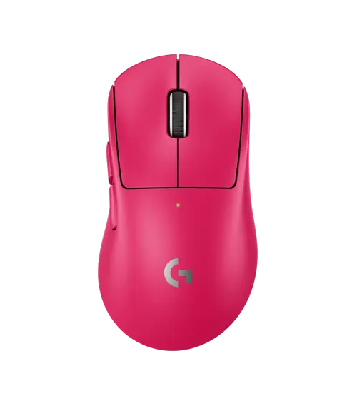 Mouse Gaming Logitech PRO X SUPERLIGHT 2 DEX, LIGHTSPEED Wireless, USB, Senzor HERO 2, 44000 DPI, Autonomie 95 ore (Magenta)