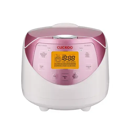 Aparat pentru gatit orez CUCKOO, 580 W (Alb/Roz)