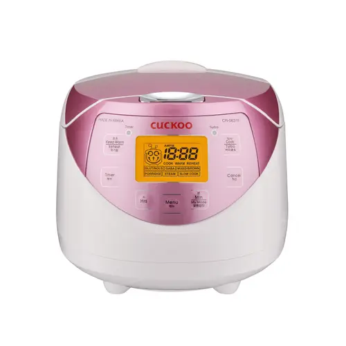 Aparat pentru gatit orez CUCKOO, 580 W (Alb/Roz)