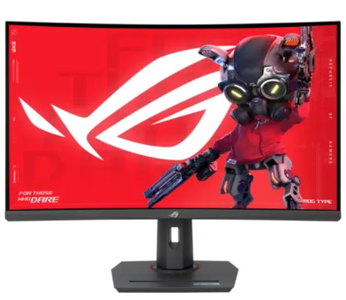 Monitor Gaming Fast VA LED ASUS ROG Strix 31.5inch XG32WCMS, QHD (2560 x 1440), HDMI, DisplayPort, Ecran curbat, 280 Hz, 1 ms (Negru)
