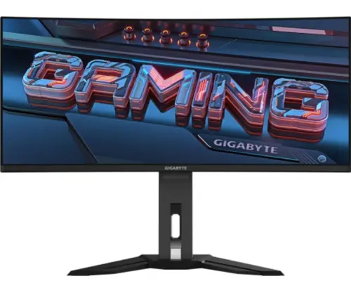 Monitor Gaming OLED Gigabyte 34inch MO34WQC, WQHD (3440 x 1440), HDMI, DisplayPort, Boxe, Ecran curbat, 0.03 ms, 175 Hz (Negru)