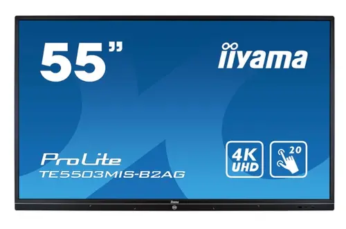 Ecran Profesional IPS LED Iiyama 54.6inch TE5513A-B2AG, UHD (3840 x 2160), HDMI, DisplayPort, Boxe, Touchscreen (Negru)