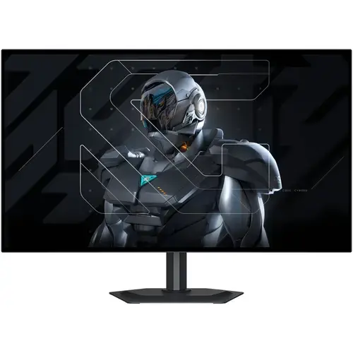 Monitor Gaming OLED GIGABYTE 27inch MO27Q28GR, QHD (2560 x 1440), 280Hz, 0.03ms, HDMI, DisplayPort, KVM, nVIDIA G-Sync Compatible, RealBlack Glossy, Boxe, Pivot (Negru)
