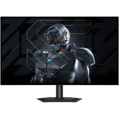 Monitor Gaming OLED GIGABYTE 27inch MO27Q28GR, QHD (2560 x 1440), 280Hz, 0.03ms, HDMI, DisplayPort, KVM, nVIDIA G-Sync Compatible, RealBlack Glossy, Boxe, Pivot (Negru)