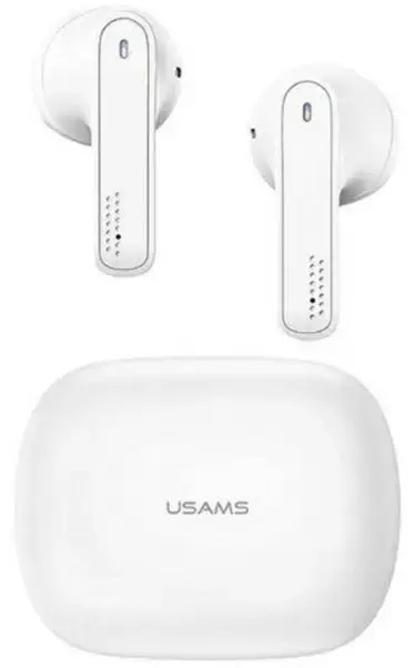Casti true wireless USAMS BHUSM01, Bluetooth 5.0, Sunet Hi-Fi, Calitate HD, Noise cancelling (Alb)