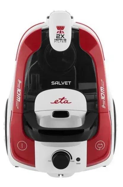 Aspirator fara sac ETA Salvet ETA051390000, 700 W, 2.2 L, Filtru HEPA (Negru/Rosu)