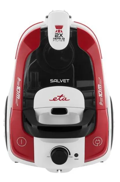 Aspirator fara sac ETA Salvet ETA051390000, 700 W, 2.2 L, Filtru HEPA (Negru/Rosu)