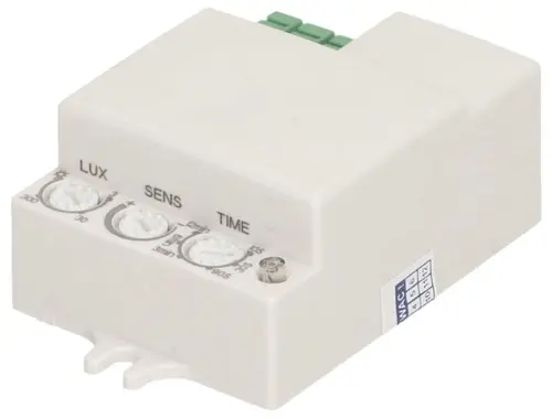 Mini senzor de miscare ORNO OR-CR-214, unghi detectie 180°/360°, 1200W, 230V, IP20 (Alb)