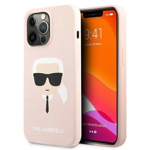 Husa Protectie Spate Karl Lagerfeld KLHCP13XSLKHLP pentru iPhone 13 Pro Max (Roz)