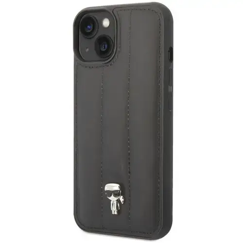 Protectie Spate Karl Lagerfeld Quilted Puffy Ikonik Logo pentru Apple iPhone 14 Plus (Negru)