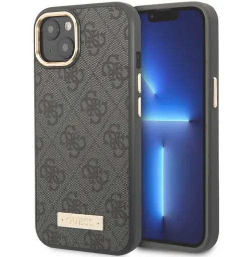Protectie Spate Guess 4G MagSafe pentru Apple iPhone 14 Plus (Negru)