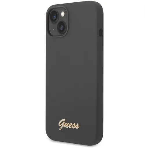 Protectie Spate Guess Metal Logo pentru Apple iPhone 14 Plus (Negru)