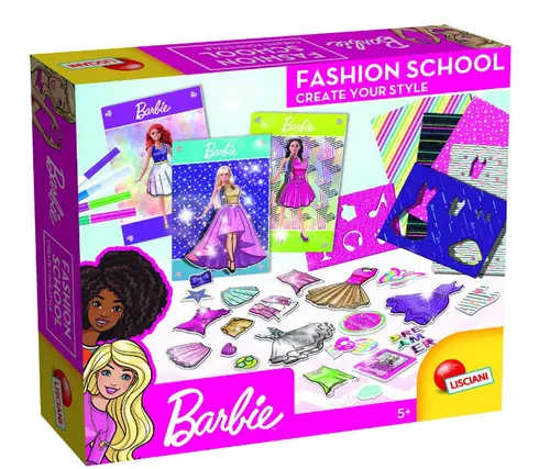 Scoala de moda Lisciani Barbie L86023, 5+ ani (Multicolor)