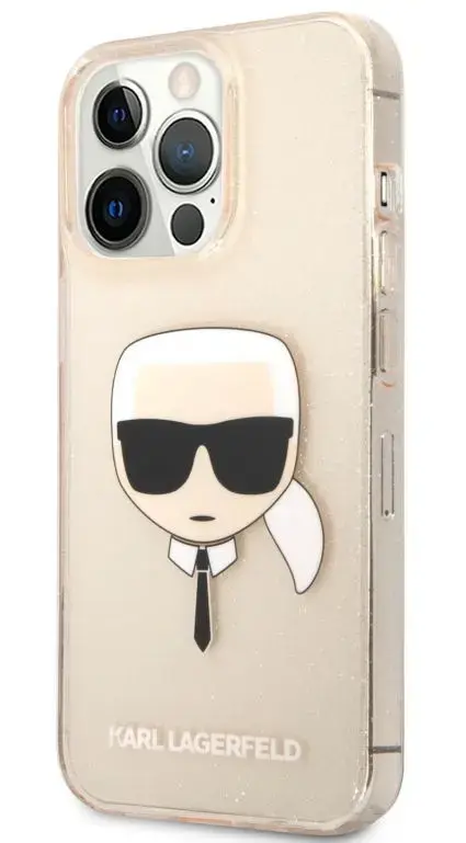 Husa Protectie Spate Karl Lagerfeld KLHCP13LKHTUGLGO, pentru iPhone 13 Pro (Auriu)