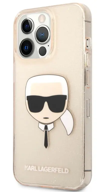 Husa Protectie Spate Karl Lagerfeld KLHCP13LKHTUGLGO, pentru iPhone 13 Pro (Auriu)