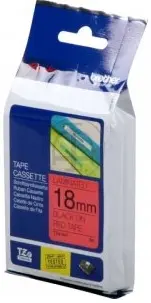Brother Etichete TZE441 18mm (negru/rosu)