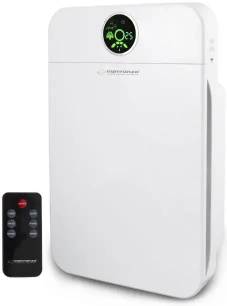 Purificator de aer Esperanza Zephyr EHP002, Acoperire pana la 50 mp, Filtru Carbon, Nivel zgomot 50dB (Alb)