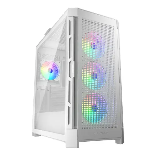 Carcasa Cougar Duoface PRO RGB, Middle Tower, Fara sursa, ATX, E-ATX (Alb)