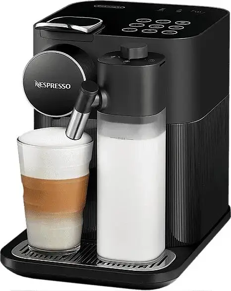Espressor automat Nespresso De'Longhi EN 640.B Gran Lattissima, 1400 W, 1.3 L, 19 bar, Ecran Tactil, Sistem Rapid Cappuccino (Negru)