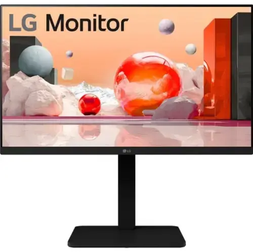 Monitor IPS LED LG 23.8inch 24BA550-B, Full HD (1920 x 1080), VGA, HDMI, DisplayPort, Boxe, Pivot, 100 Hz, 5 ms (Negru)