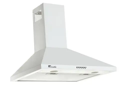 Hota decorativa Tornado Kent 750 (60), 1 Motor Turbo, 3 Viteze, 750 m3/h, Filtru anti-grasimi, Clasa C, 60 cm (Alb)