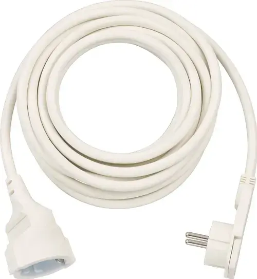 Prelungitor cu cap plat Brennenstuhl H05VV-F3G1.5, 1 priza, 5 m (Alb)