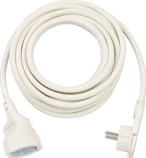 Prelungitor cu cap plat Brennenstuhl H05VV-F3G1.5, 1 priza, 5 m (Alb)