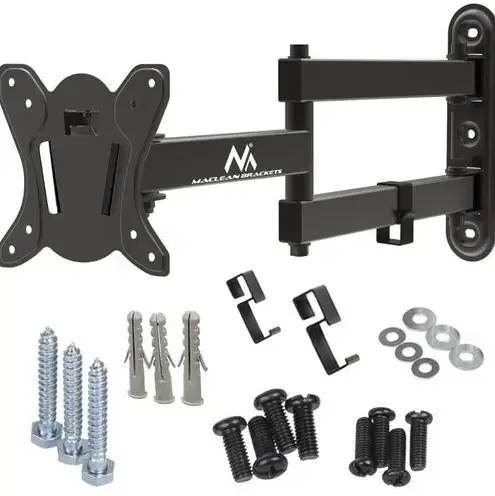 Suport Perete Maclean MC-417, 13inch - 32inch, 30 kg, ajustabil (Negru)