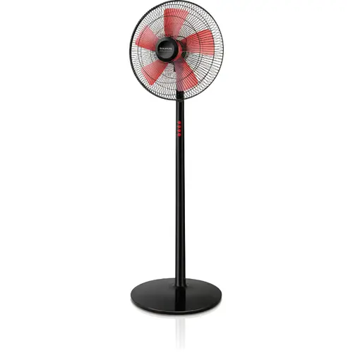 Ventilator cu picior Taurus Boreal 16C Elegance, 50 W, 3 viteze, 40 cm (Negru/Rosu)