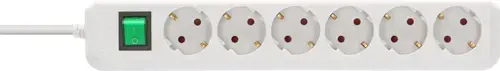 Prelungitor Brennenstuhl 1159520015, 6 prize, 1.5 m, intrerupator (Alb)