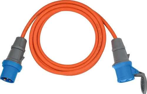 Prelungitor Brennenstuhl 1167650605, 1 priza CEE, 5 m, 230 V, 16 A, IP44 (Portocaliu)