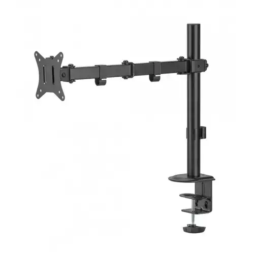 Suport de birou pentru monitor Nexio NX-LDT66-C012, 17-32 inch(43cm-81cm), brat dubla articulatie, reglabil, capacitate sustinere 9KG (Negru)