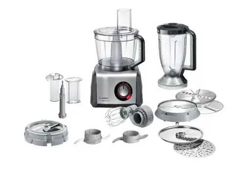 Robot de bucatarie Bosch MC812M865, 1250 W, Bol 3.9 L, Blender 1.5 L (Negru/Argintiu) + 1 An - Robot de bucatarie Bosch MC812M865, 1250 W, Bol 3.9 L, Blender 1.5 L (Negru/Argintiu)