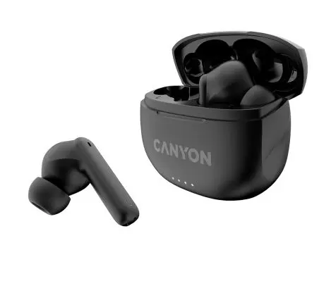 Casti True Wireless Canyon TWS-8, Bluetooth, ENC, Microfon (Negru)