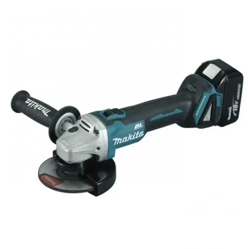 Set Polizor unghiular Makita DGA504RTJ, 125 mm, 2 acumulatori Li-Ion, 18 V, 5.0 Ah, incarcator (Albastru/Negru)