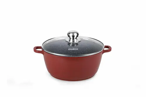 Semioala cu capac HEINNER CALABRIA, 26 x 12cm, 5.3L, aluminiu (Maro)
