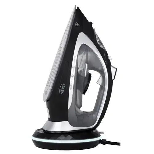 Fier de calcat Adler AD 5043, 2800 W, Rezervor 0.3 l, Abur continuu 30 g/min, Jet de abur 42 g/min (Negru/Argintiu)