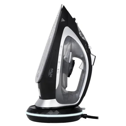 Fier de calcat Adler AD 5043, 2800 W, Rezervor 0.3 l, Abur continuu 30 g/min, Jet de abur 42 g/min (Negru/Argintiu)