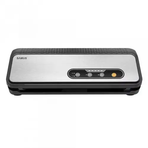 Aparat de vidat si sigilat Samus SEALMASTER, 110 W, Cutter integrat, Latime de lucru 300 mm, Putere maxima de vidare 80 Kpa, Conexiune la vid extern (Inox/Negru)