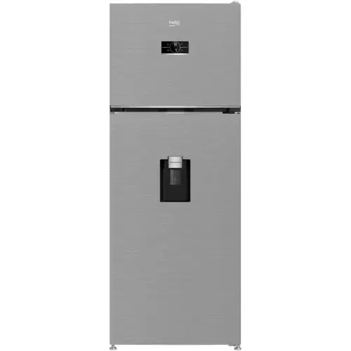 Frigider cu doua usi Beko B5RDNE504LDXB, 477 l, No Frost, Dozator apa, HarvestFresh, Everfresh+, AeroFlow, Display, Compartiment 0°C, Clasa E, H 185 cm (Argintiu)